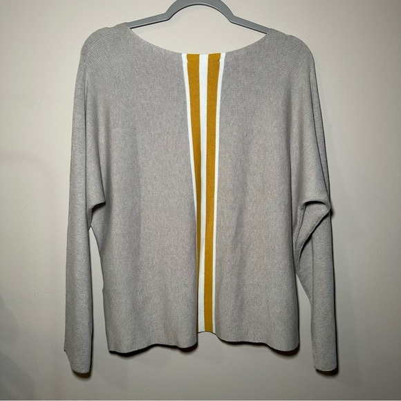 INC International Concepts Tan Sweater Yellow Stripe Size Large - Picture 16 of 16